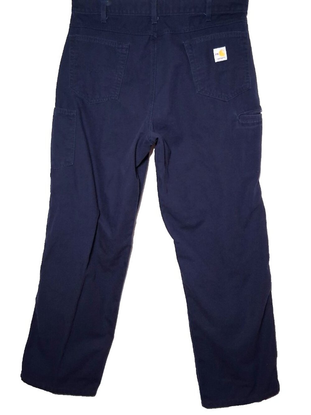 Carhartt FR Pants 36x32 Loose Fit Actual Size Blue Mid Weight Canvas CAT 2 2112 - Picture 2 of 16